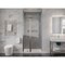 Anzzi 33.3 in. x 72 in. H Hinged Frameless Shower Door in Brushed Nickel w/ Tsunami Guard Tempered Glass SD-AZ14-01BN - alternate 2